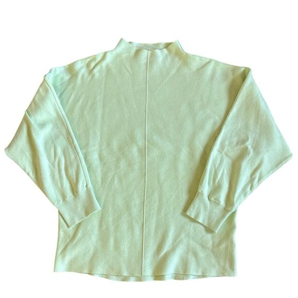 Women’s Saturday Sunday Anthropologie Lime Green Mock Neck Sweater Size Small - Picture 1 of 6